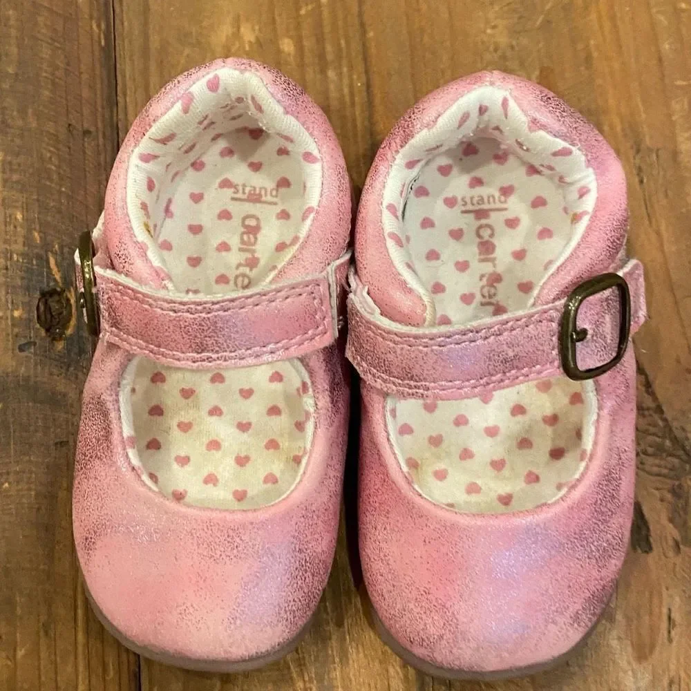 Carters + Genuine Kids Shoe Bundle Pink White Baby/Toddler  Size 3